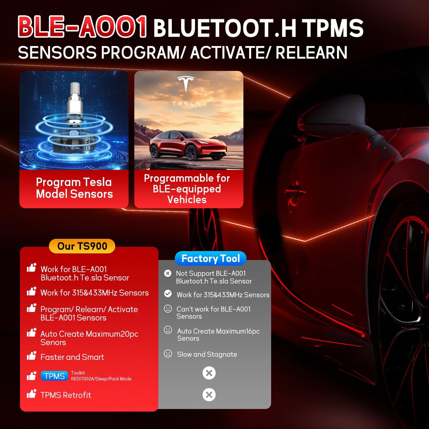 Autel MaxiTPMS TS900 2-in-1 TPMS Programmer & Diagnostic Scanner