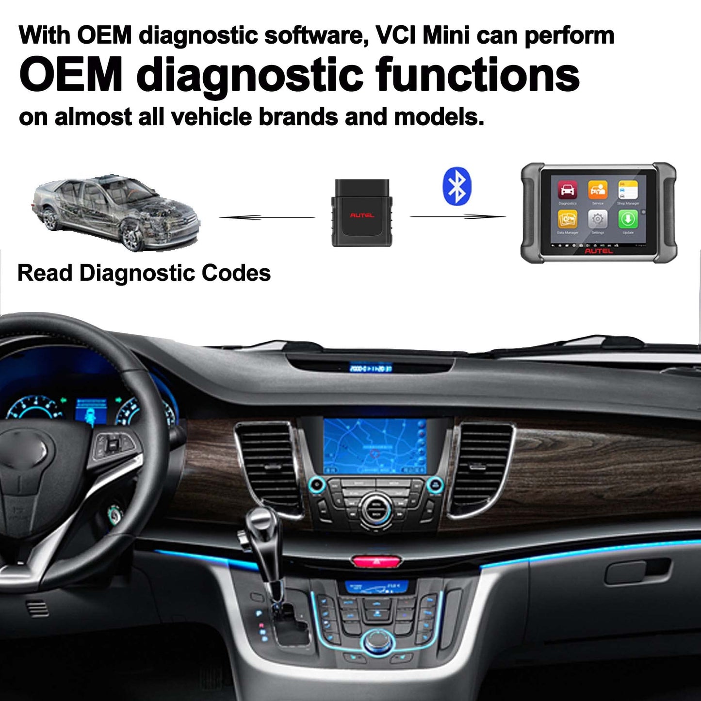 Autel MaxiVCI VCI Mini Bluetooth OBD2 Adapter for MK808BT