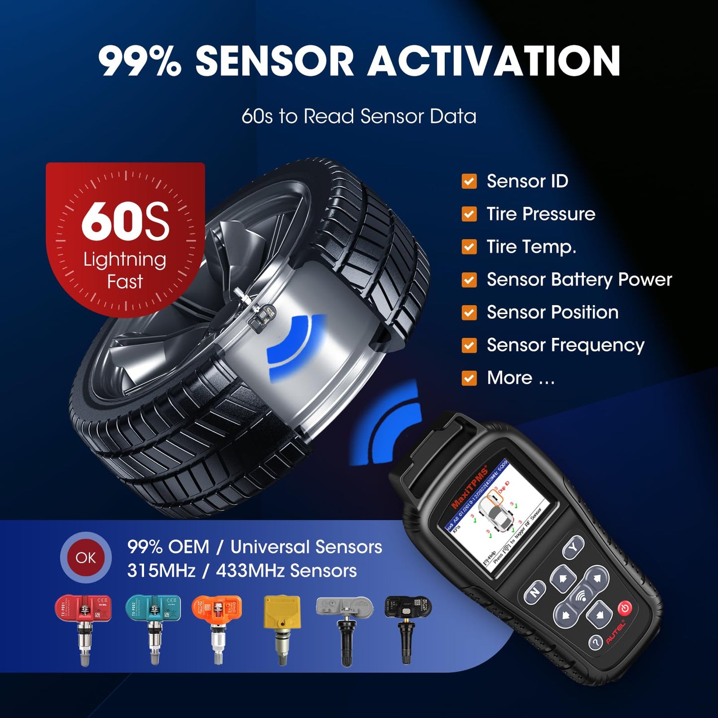Autel MaxiTPMS TS408S TPMS Relearn & Reset Tool 2025