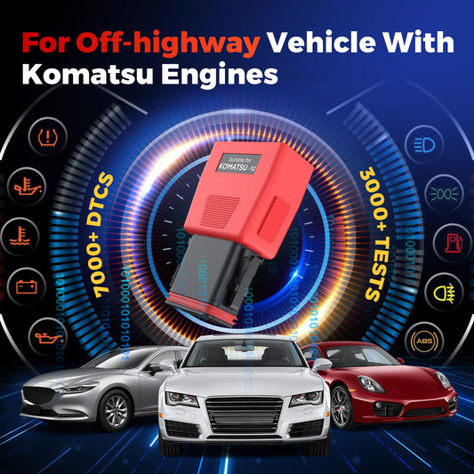 Autel Komatsu 12-PIN to OBD2 Adapter – Original for CV Scanners