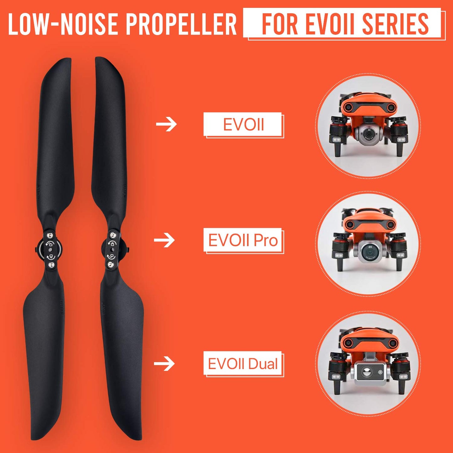 Autel EVO II Low Noise Propellers – Original Pair (V2 & V3)