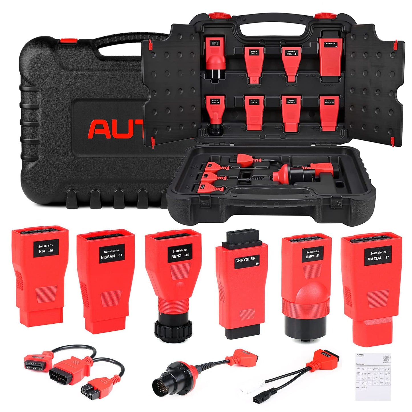 Autel OBD Adapter Kit – 11-Piece Connector Set with Case