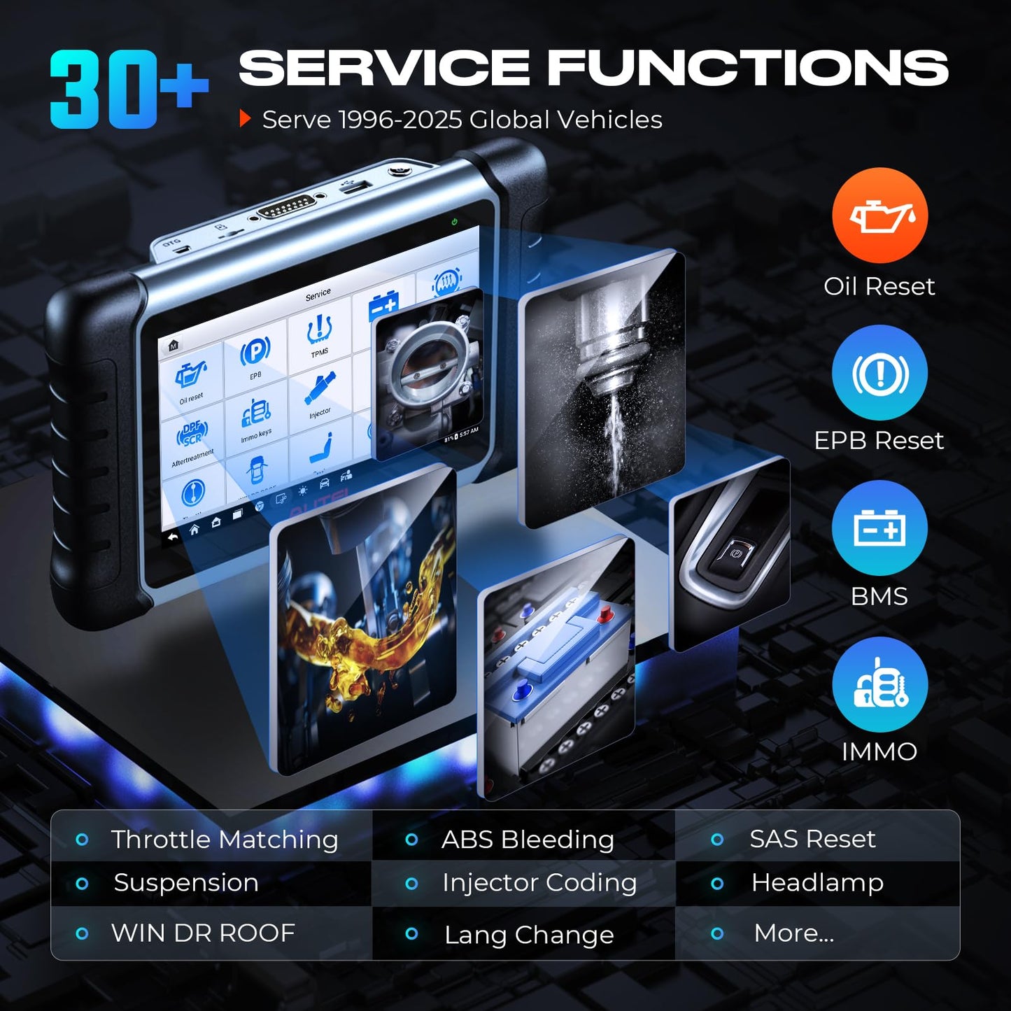 Autel MaxiPRO MP808S Scanner – 2025 Advanced ECU Coding & 30+ Services