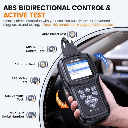 ANCEL AD610 Pro OBD2 Scanner with ABS SRS Diagnosis & Auto Bleed