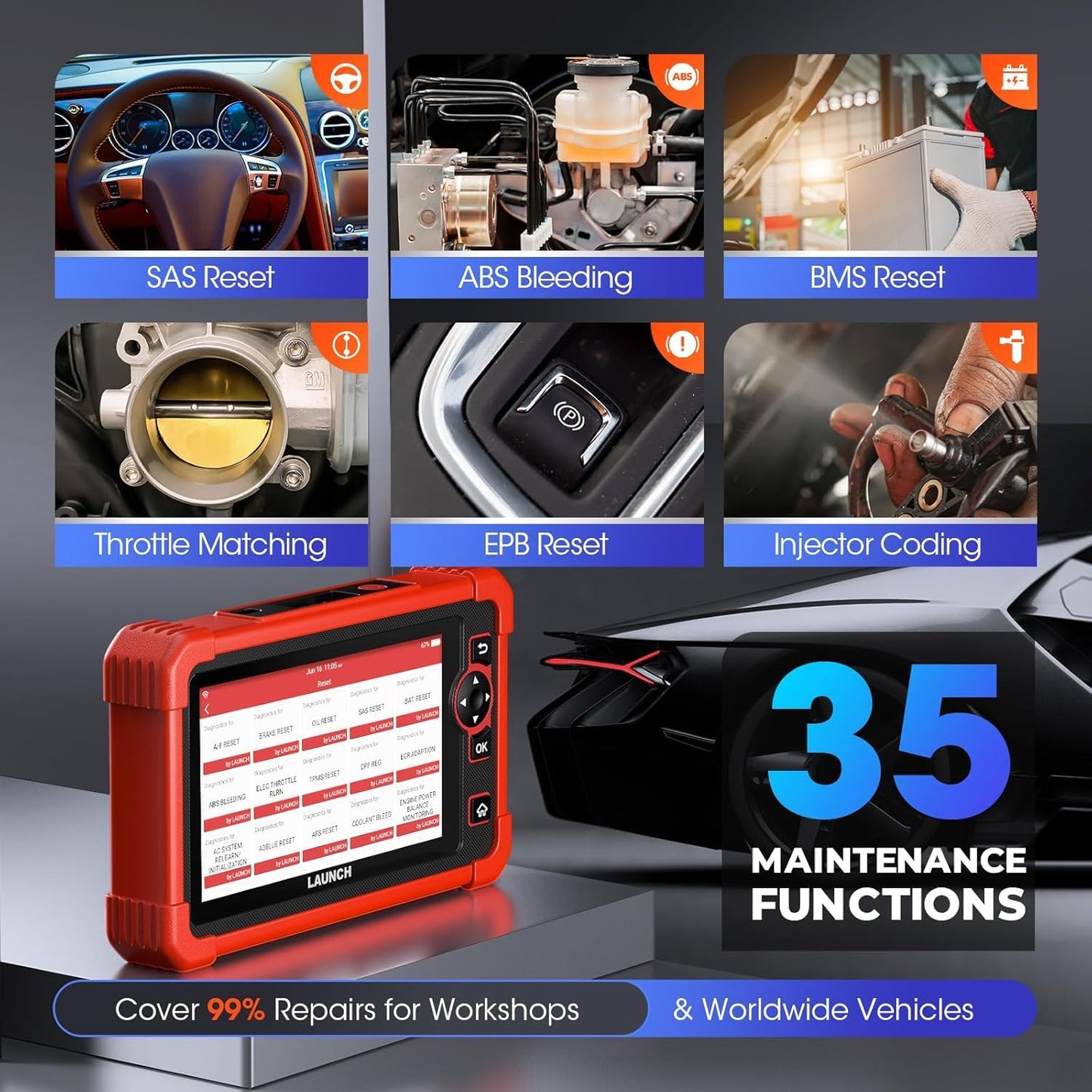LAUNCH CRP919X Elite OBD2 Scanner with ECU Coding