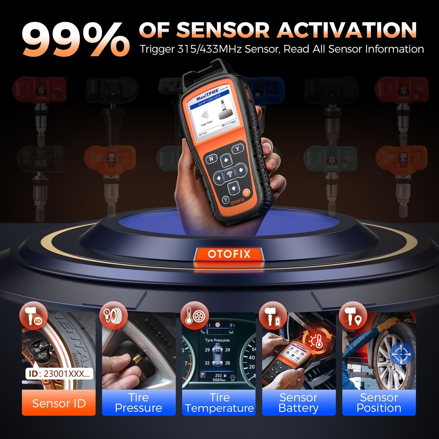OTOFIX TireGO 808 TPMS Programmer & Diagnostic Tool with Lifetime Updates