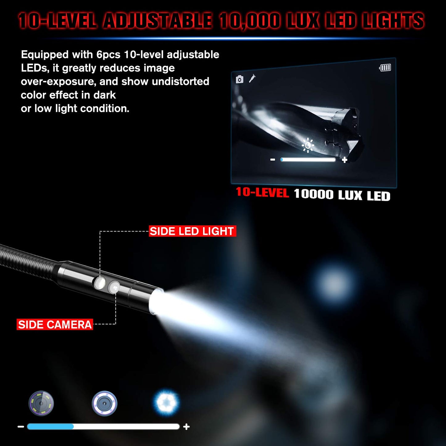 Autel MaxiVideo MV480 Dual-Camera HD Inspection Endoscope Tool