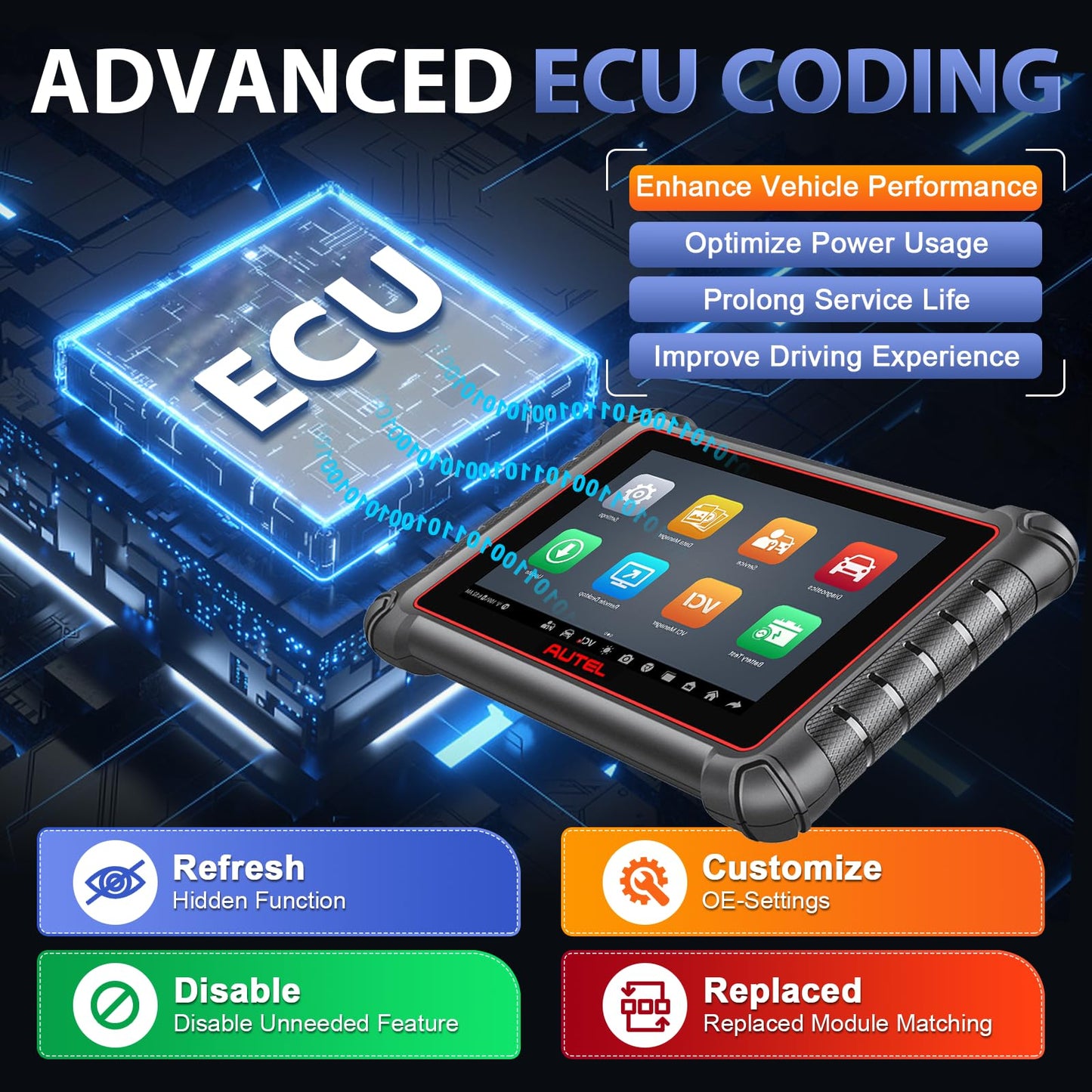 Autel MaxiPRO MP900Z-BT 2025 ECU Coding Scanner with MV108