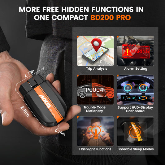 ANCEL BD200 Pro Bluetooth OBD2 Scanner – ABS SRS Transmission Diagnostic