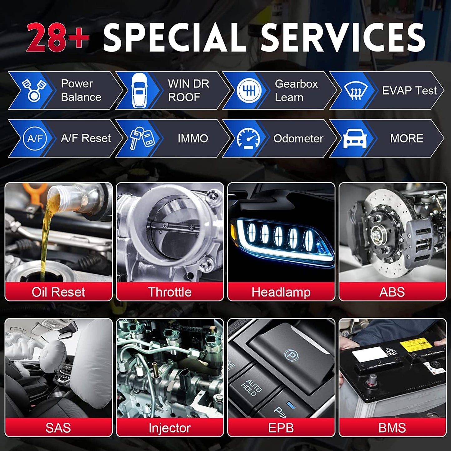 Autel MK808Z-BT Scanner with Active Test & 28+ Services