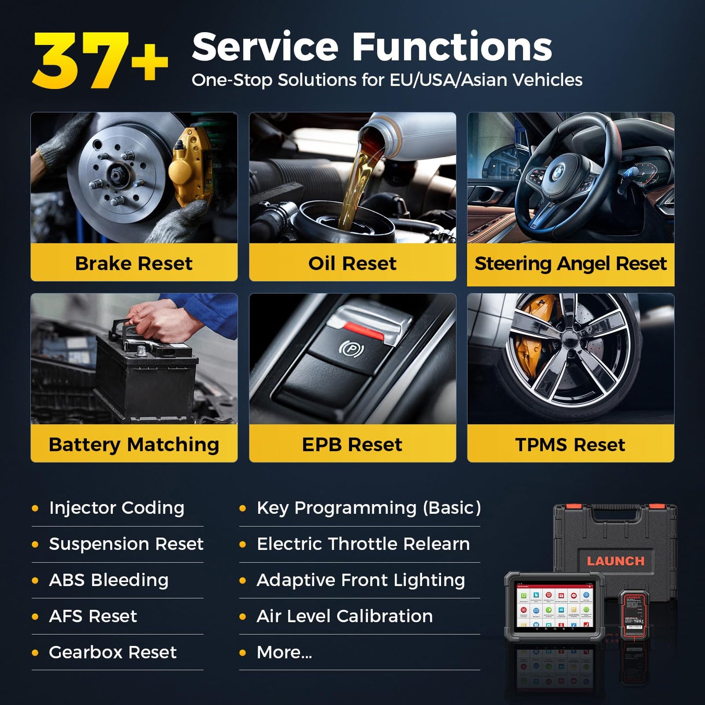 LAUNCH X431 PRO DYNO 2025 Scan Tool - ECU Coding & 38+ Services