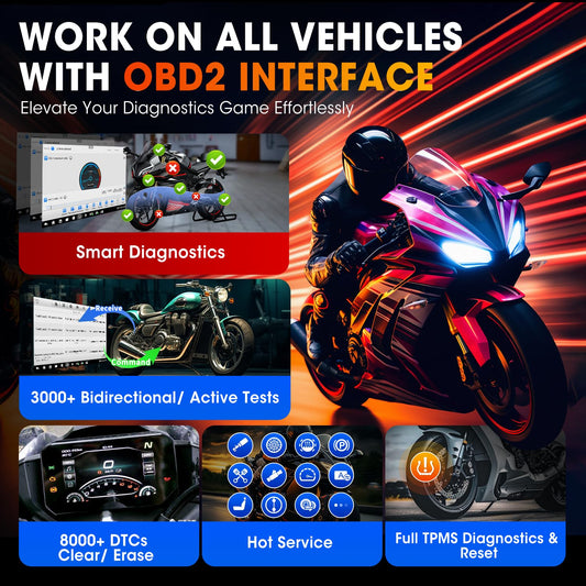 Autel 3-in-1 OBD2 to OBD1 Motorcycle Adapter Cable