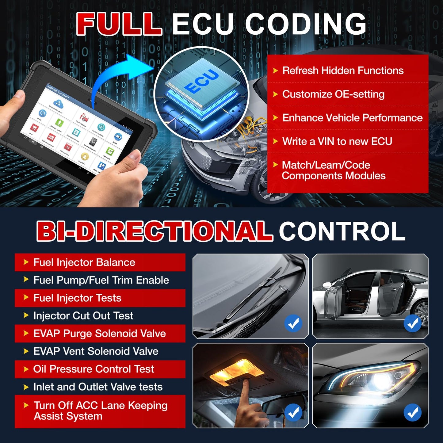 LAUNCH X431 PAD V Elite Scanner – ECU Coding & 60+ Services