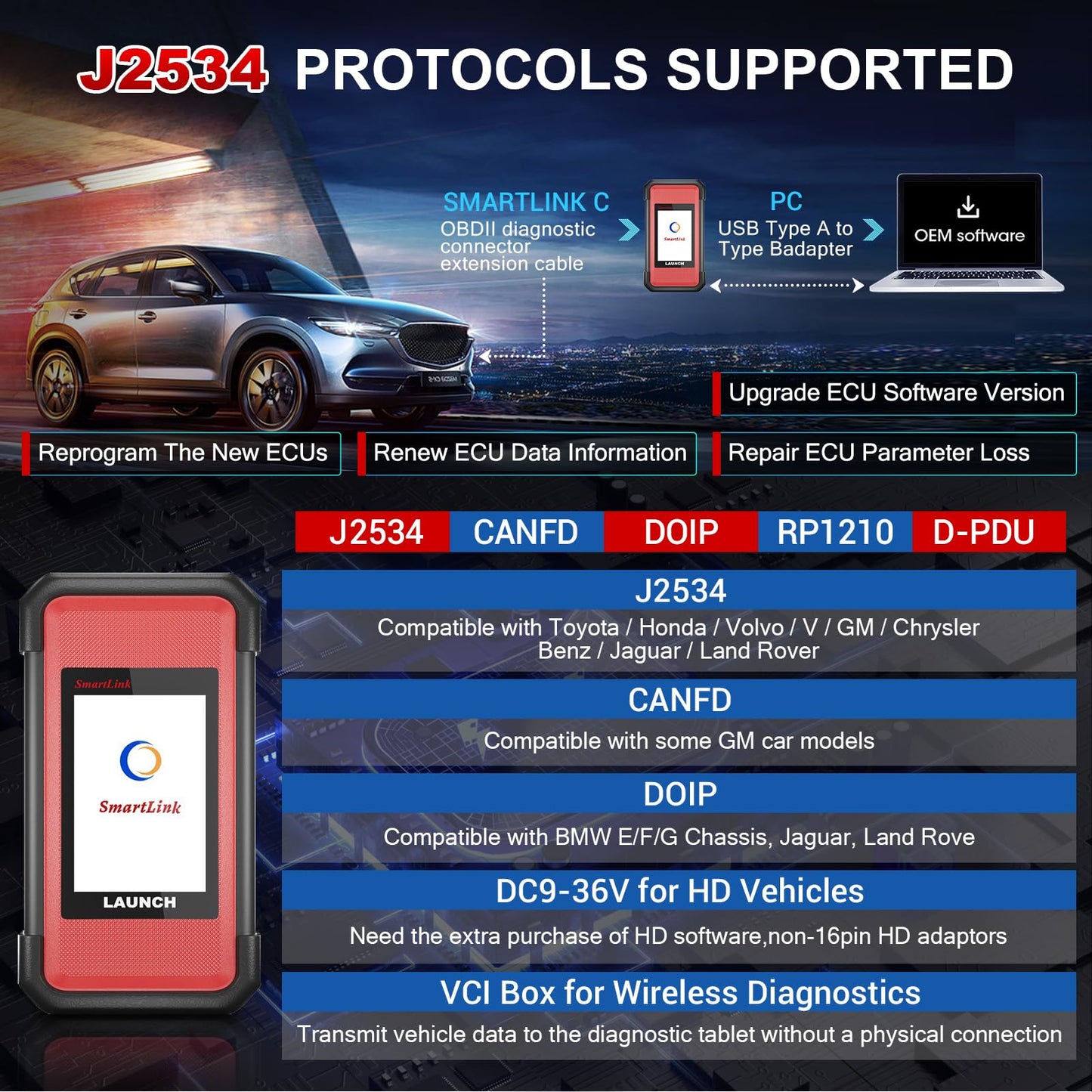 LAUNCH X431 PAD V Elite Scanner – ECU Coding & 60+ Services