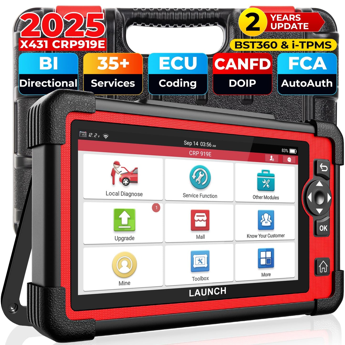 LAUNCH X431 CRP919E Elite 2025 OBD2 Scanner | ECU Coding & 35+ Services