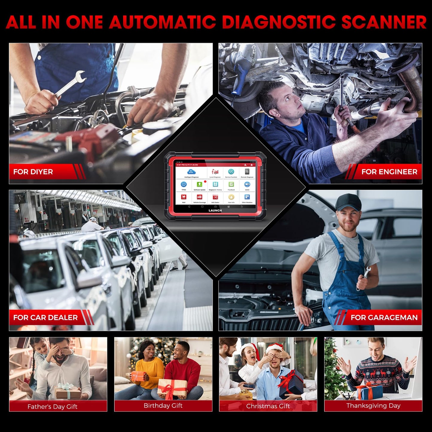 Launch X431 PRO Elite 2025 OBD2 Scanner with ECU Coding & 38+ Resets
