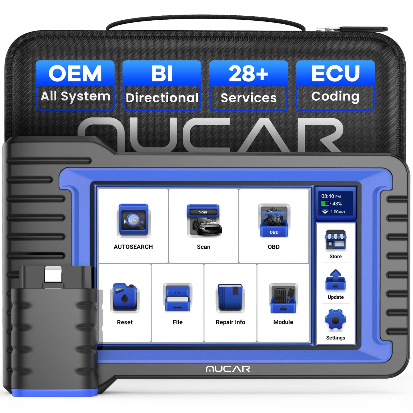 MUCAR VO7 OBD2 Scanner with 28+ Reset & Bidirectional Control