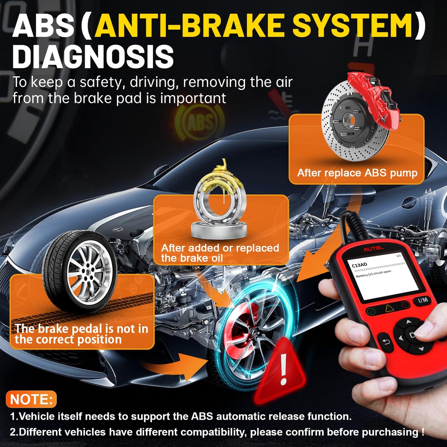 Autel AutoLink AL549 OBD2 Scanner – ABS, Battery Test, Live Data, DTC Reader, 2025 Upgrade of AL519