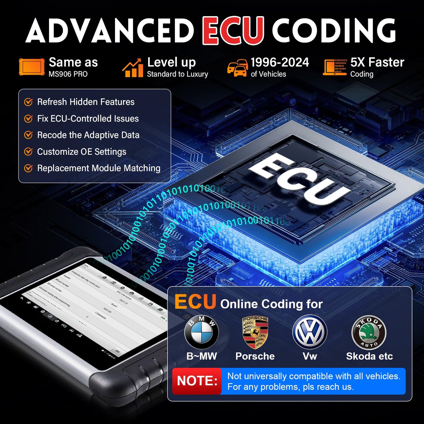 Autel MaxiPRO MP808Z-TS Scanner – 2025 ECU Coding & TPMS Tool