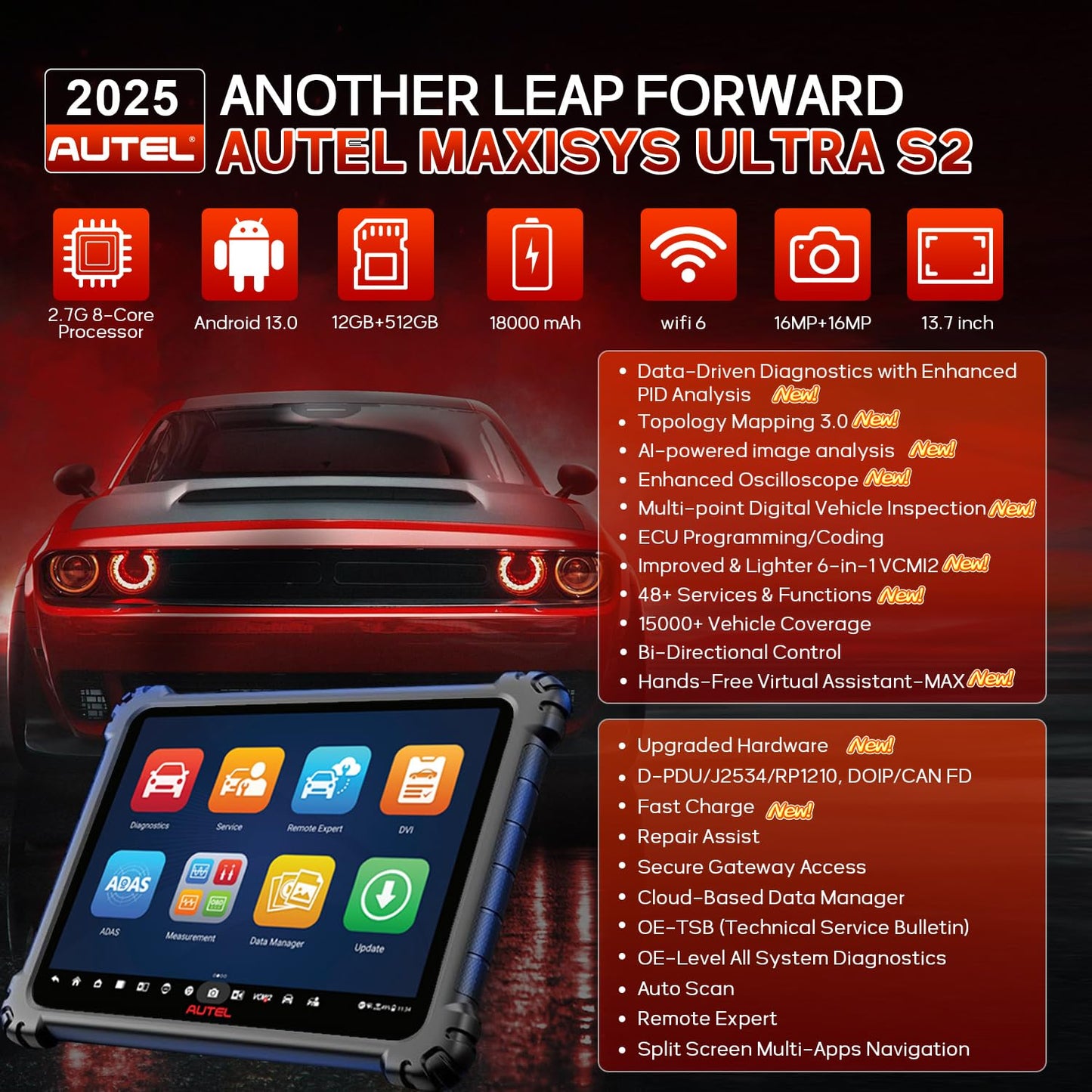 Autel MaxiSys Ultra S2 2025 Scanner with ECU Programming & AI