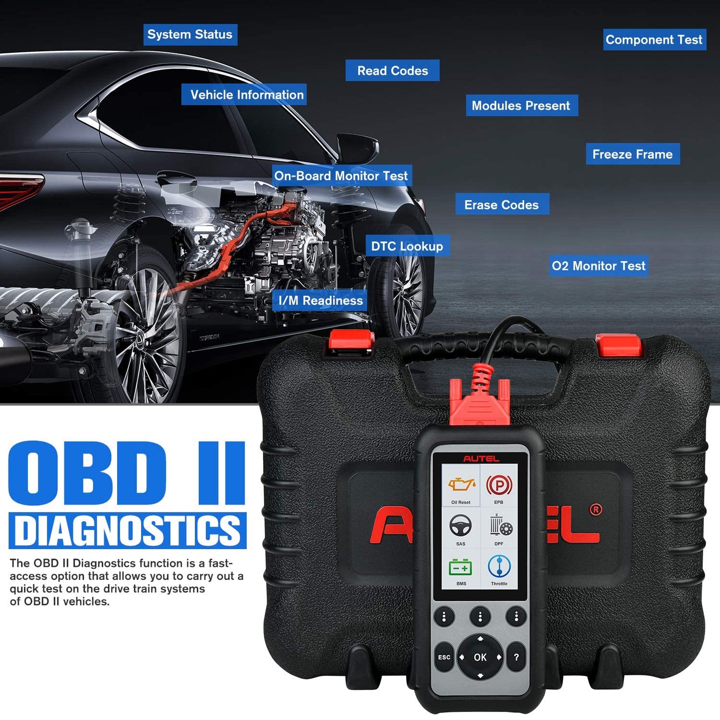 Autel MaxiDiag MD806 PRO OBD2 Full Systems Diagnostic Scanner
