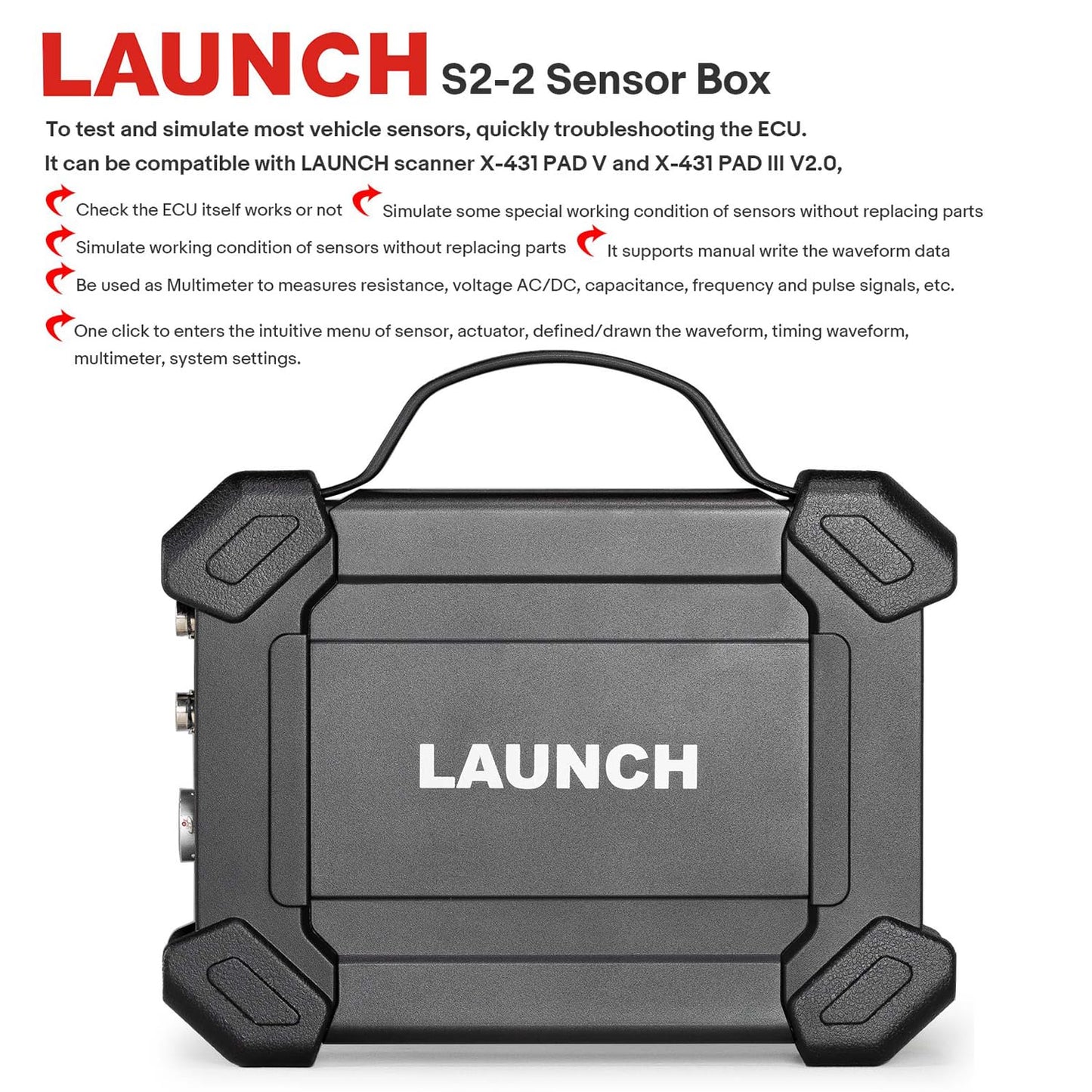 LAUNCH X431 S2-2 Sensor Simulator & Tester – 2 Channel OBD Tool