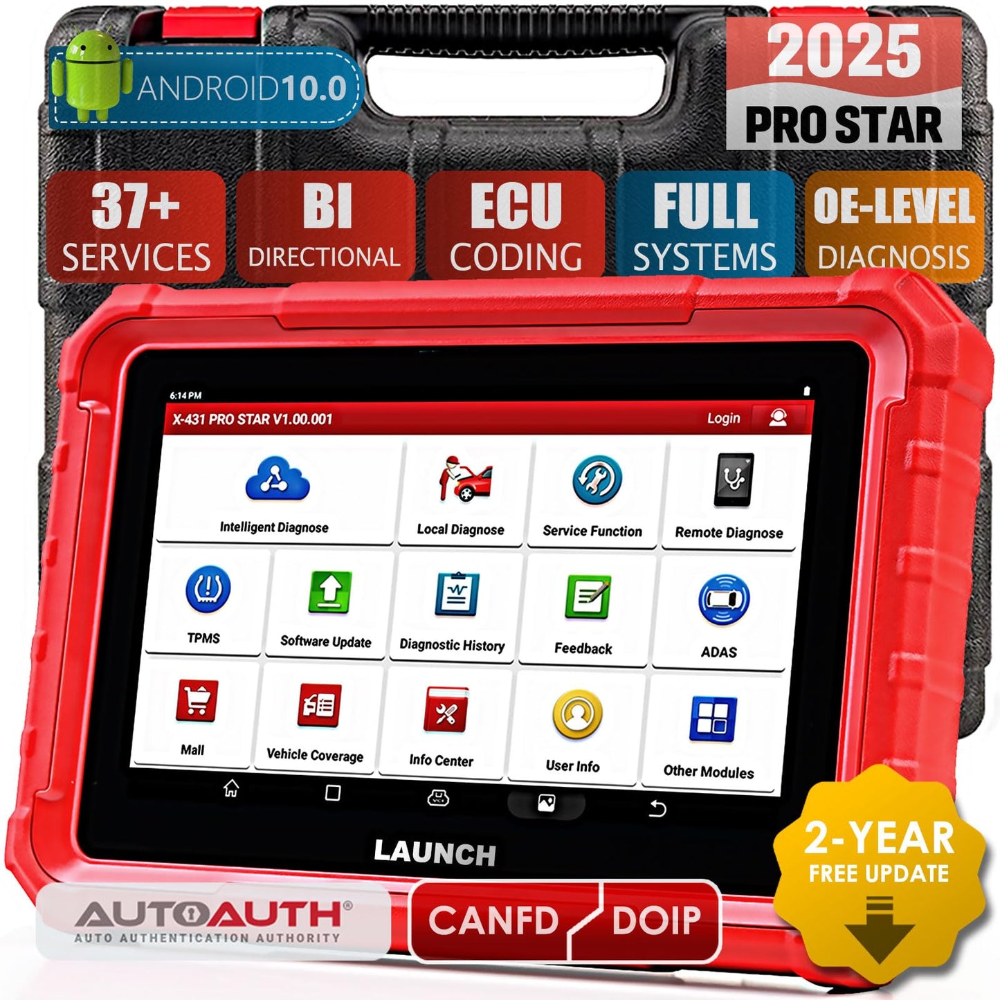 LAUNCH X431 PRO STAR 2025 OBD2 Scanner – ECU Coding & 37+ Resets