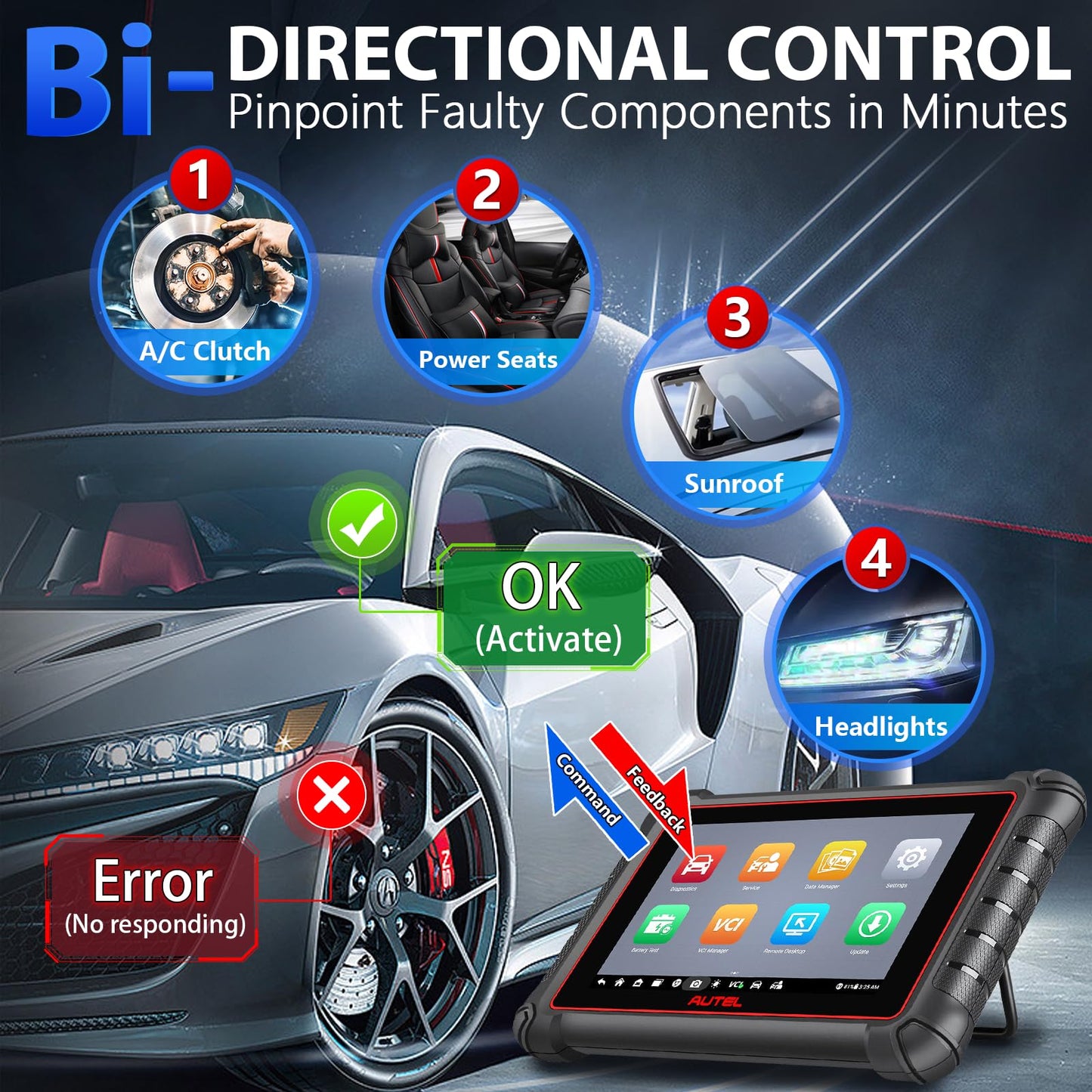 Autel MaxiPro MP900Z-BT Scanner | ECU Coding & Full System Tool