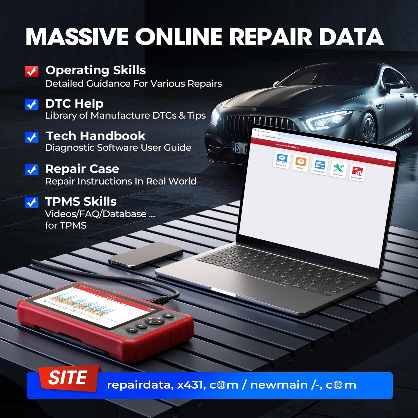 LAUNCH CRP919X Elite OBD2 Scanner with ECU Coding
