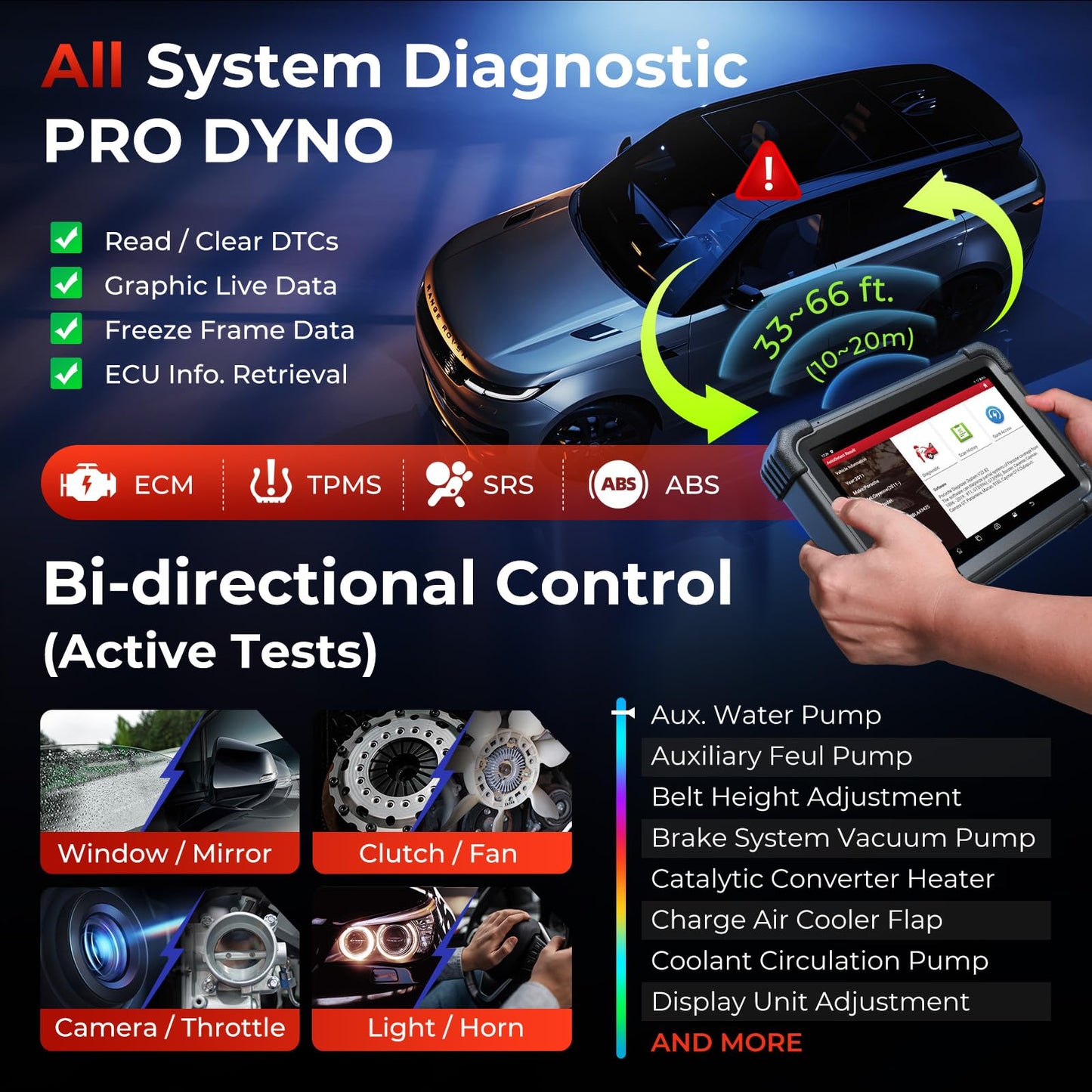 LAUNCH X431 PRO Dyno 2025 Scanner – ECU Coding & 38+ Services