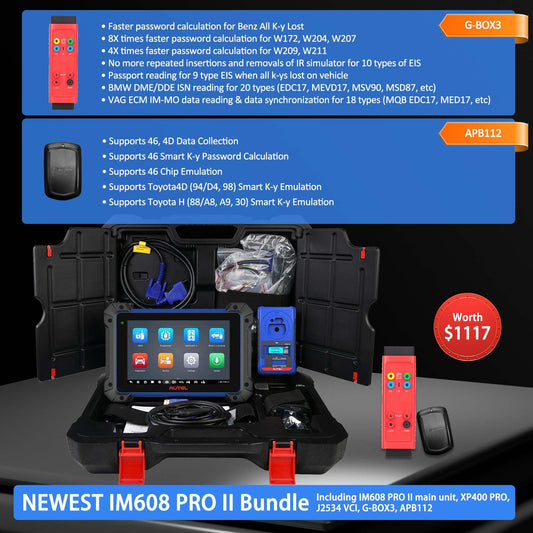 Autel IM608 PRO II Scanner – ECU Coding, 40+ Services, XP400 Pro Kit