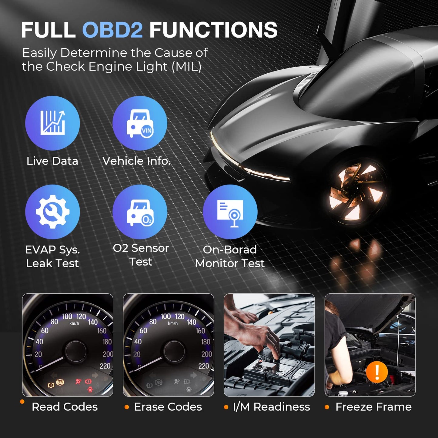 Autel MaxiLink ML629 OBD2 Scanner ABS SRS Engine Transmission
