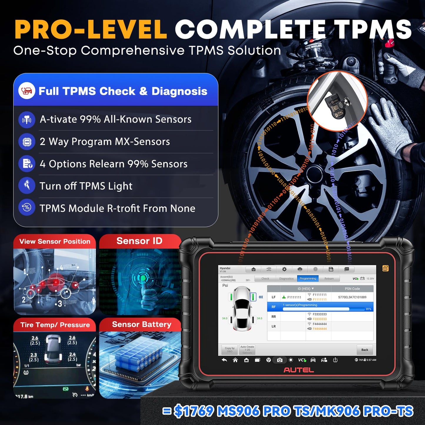 Autel MaxiPRO MP900TS 2025 Scanner | Advanced ECU Coding & TPMS