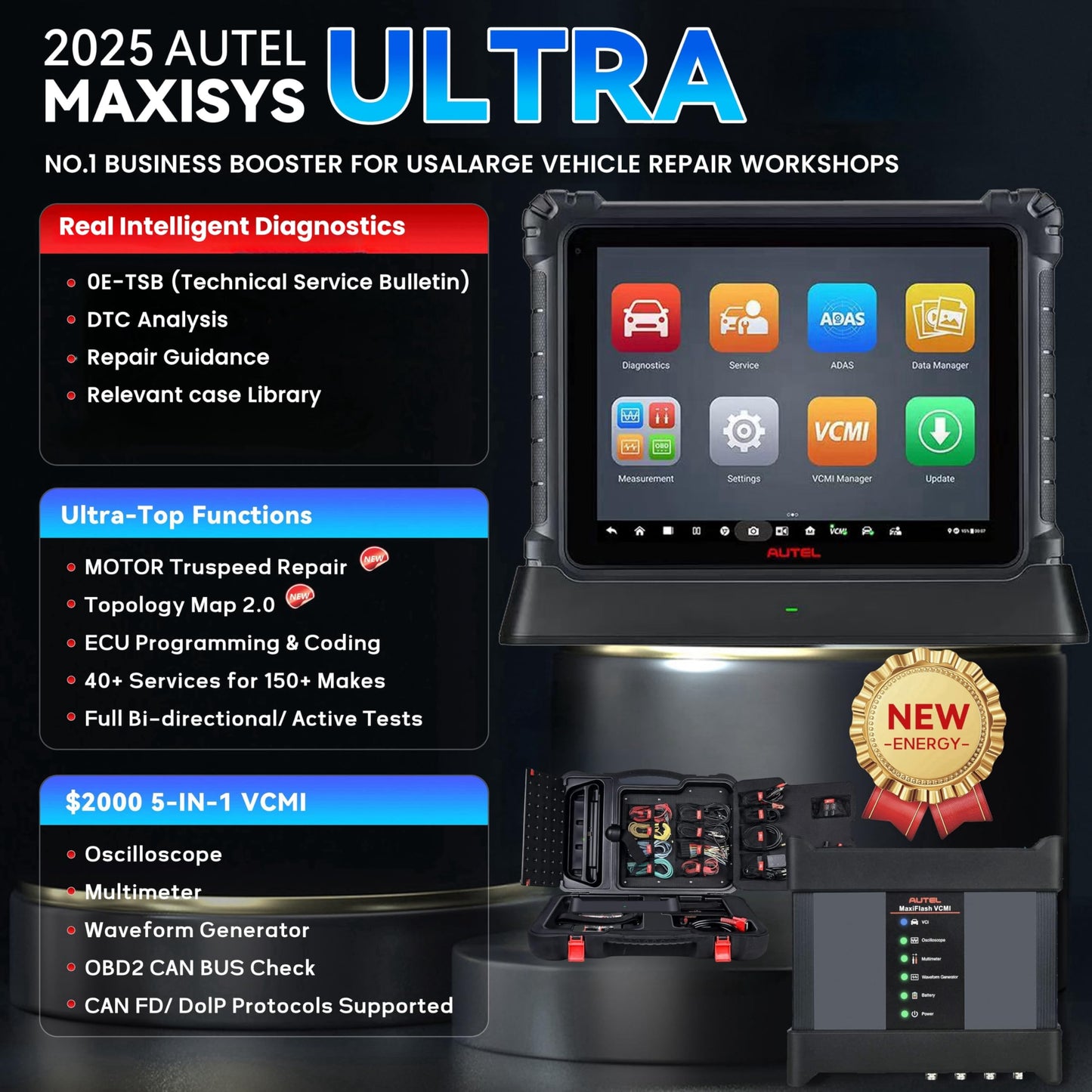 Autel MaxiSys Ultra OBD2 Scanner Tablet – Full System Diagnostic & ECU Coding