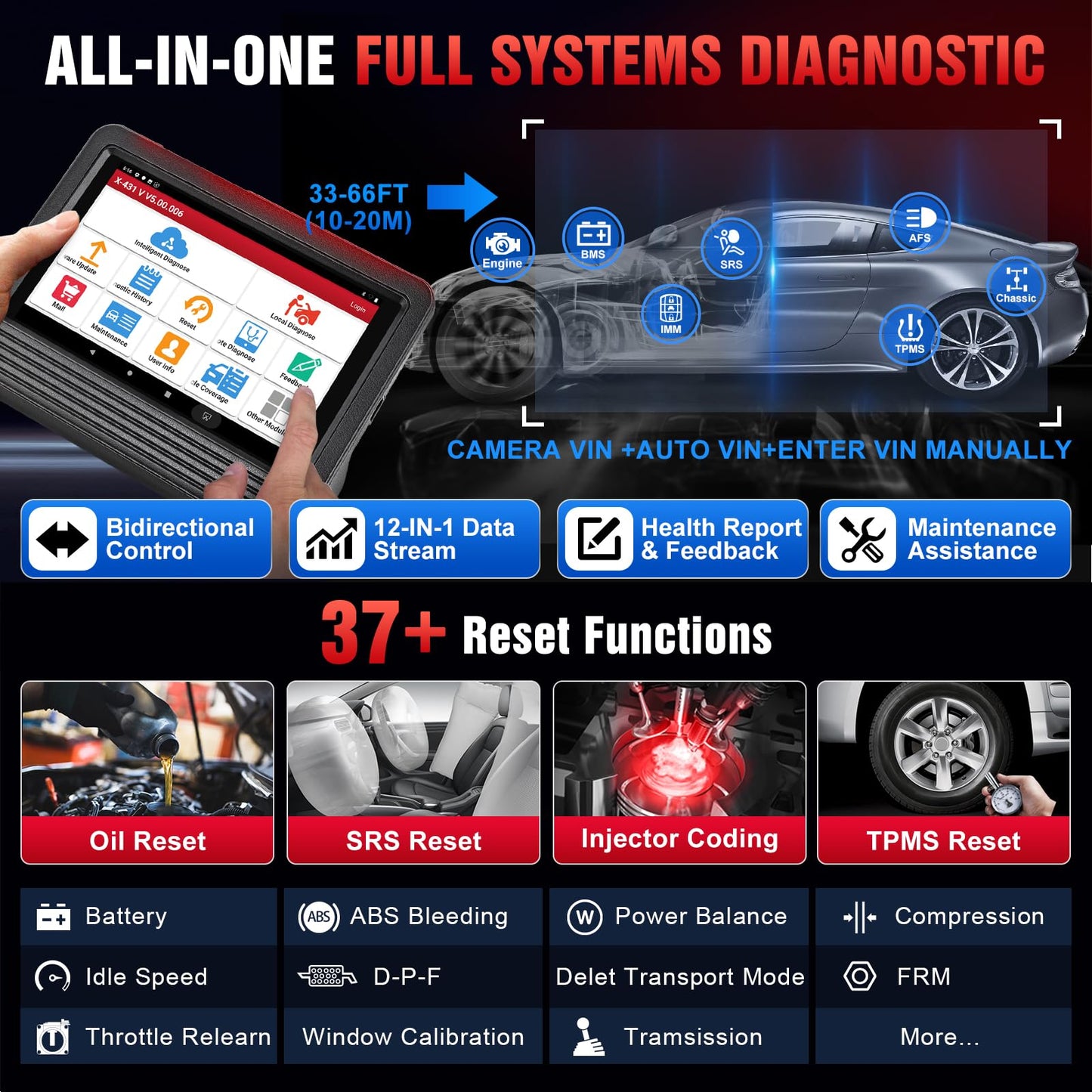 LAUNCH X431 PRO V 4.0 Elite – 2025 Full OBD1 & OBD2 Bidirectional Scanner