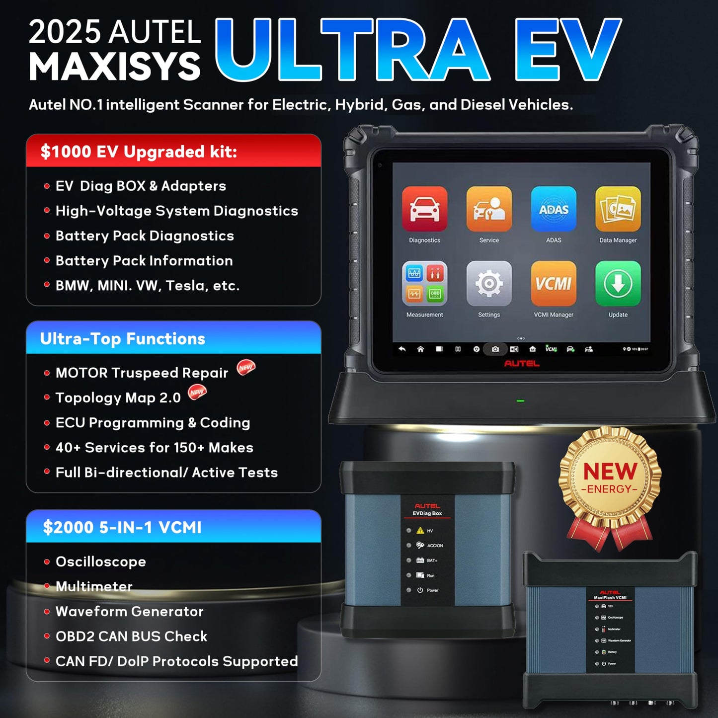 Autel MaxiSys Ultra EV 2025 – Advanced EV Diagnostic Scanner