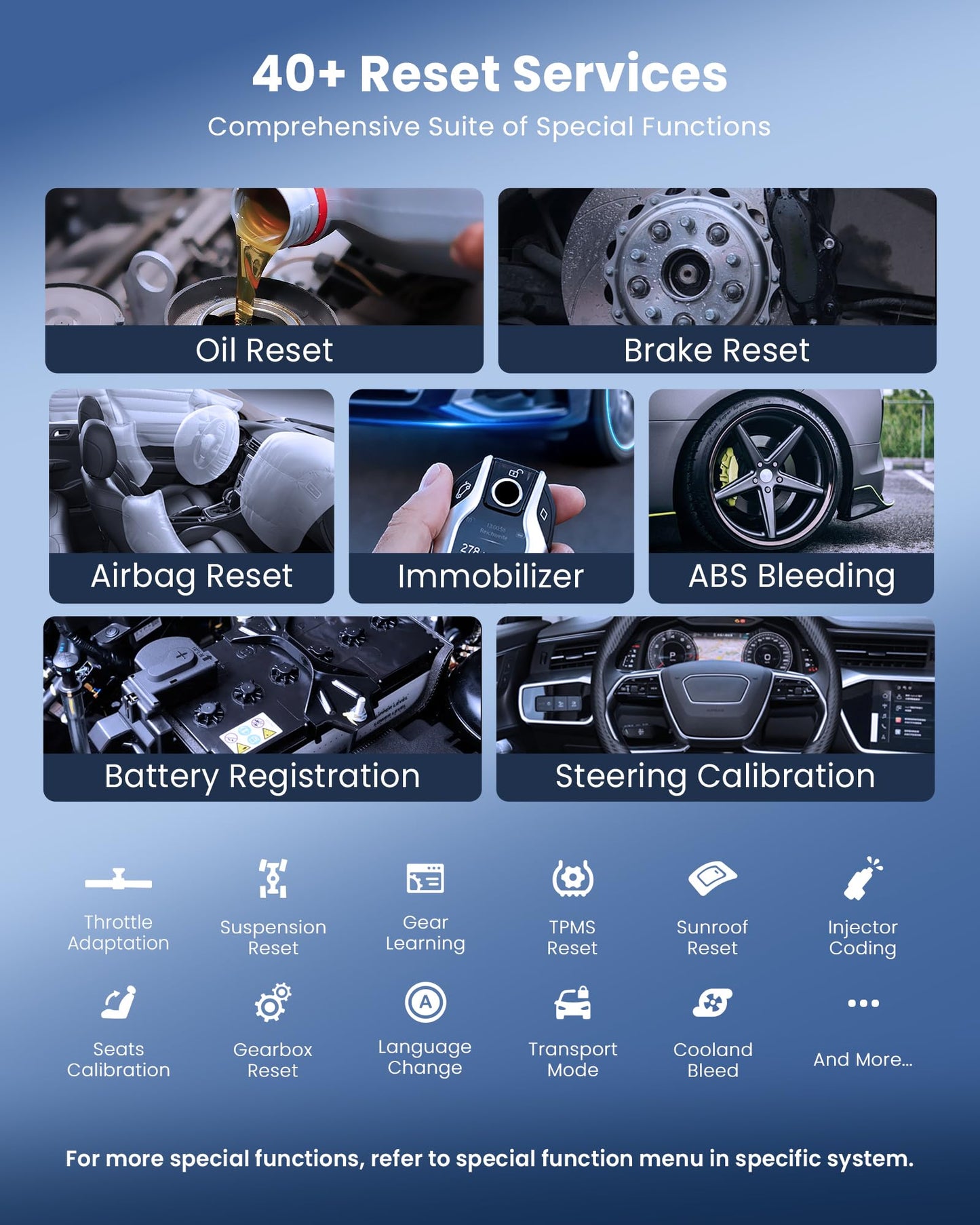 MUCAR CDE900S GM Bi-Directional OBD2 Scanner with 40+ Reset Services