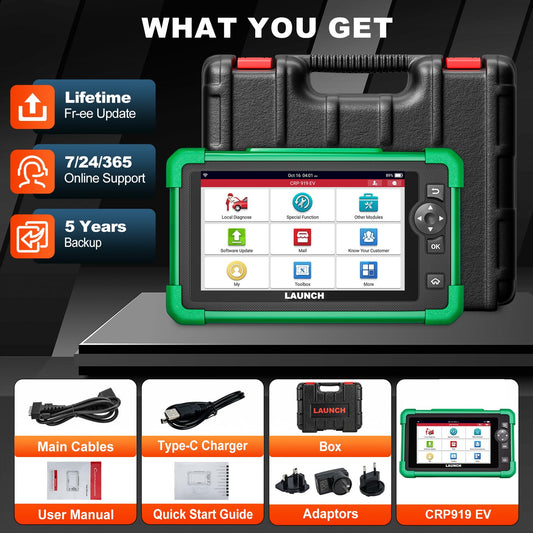 LAUNCH X431 CRP919 EV Scanner – 2025 New Energy Vehicle Diagnostic Tool