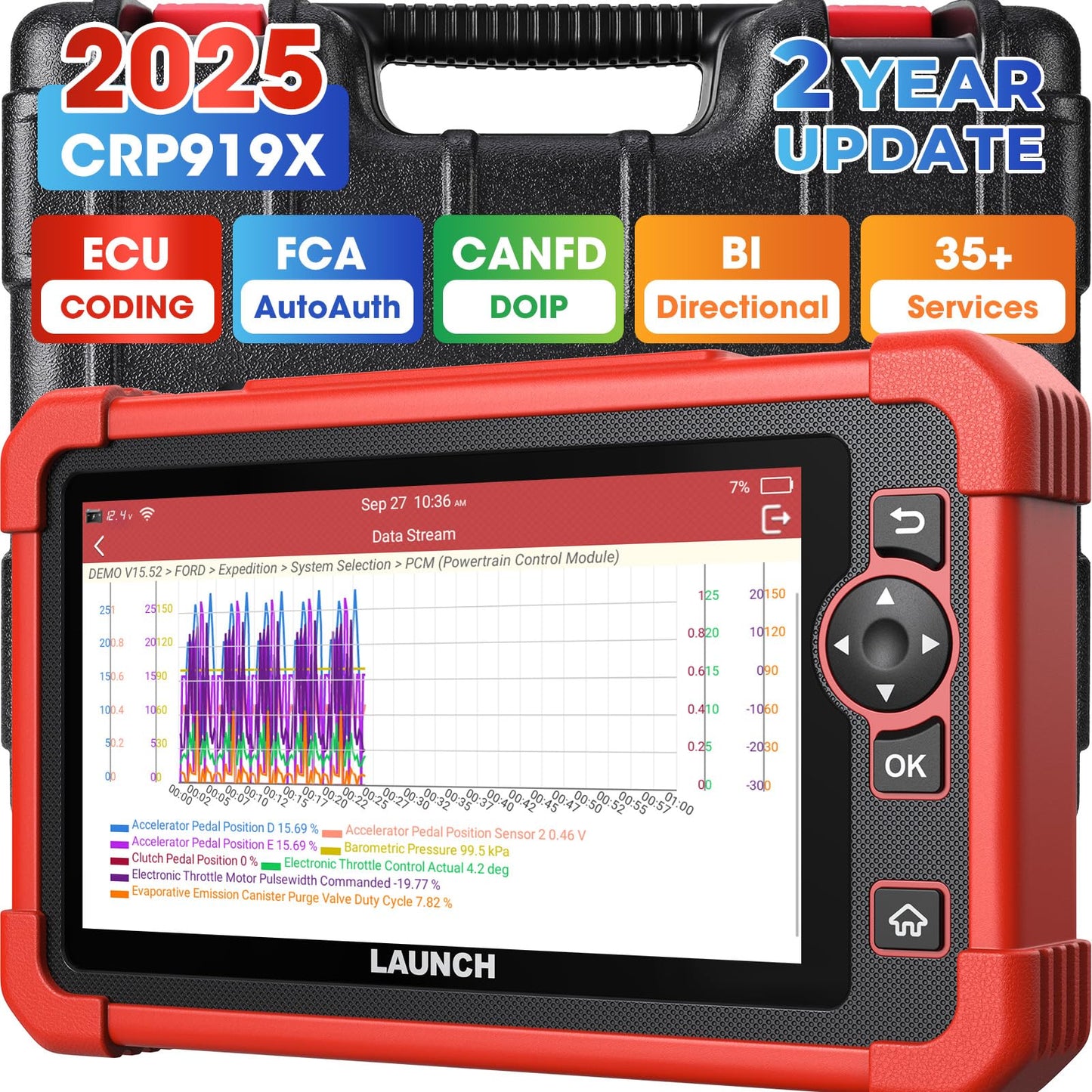 LAUNCH X431 CRP919X Elite 2025 OBD2 Scanner with ECU Coding