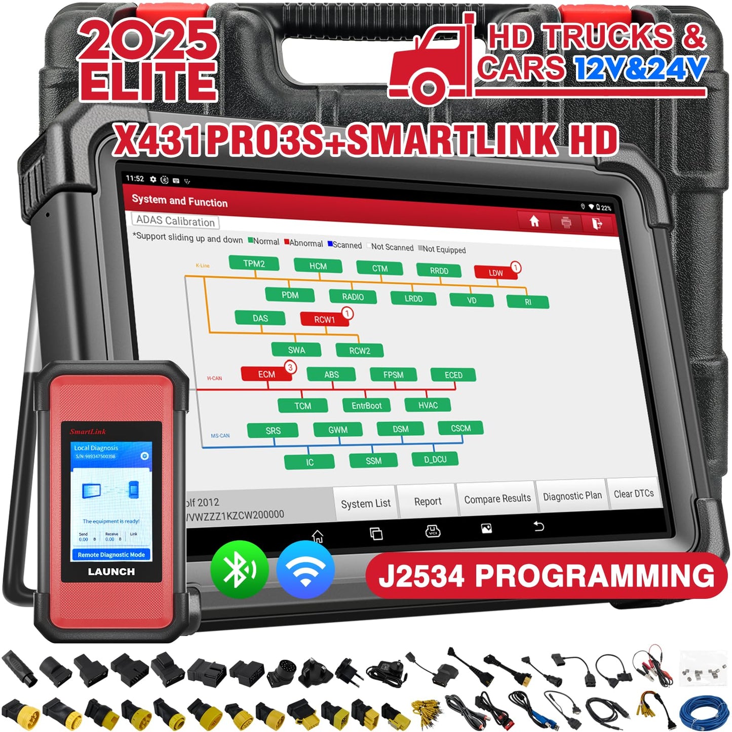 LAUNCH X431 PRO3S+ Smartlink HD 2025 Truck & Car Diagnostic Tool