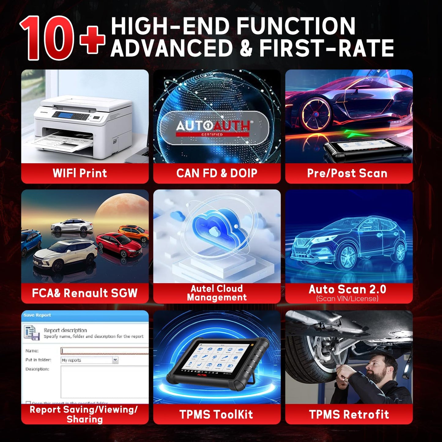 Autel MaxiTPMS TS900 2-in-1 TPMS Programmer & Diagnostic Scanner