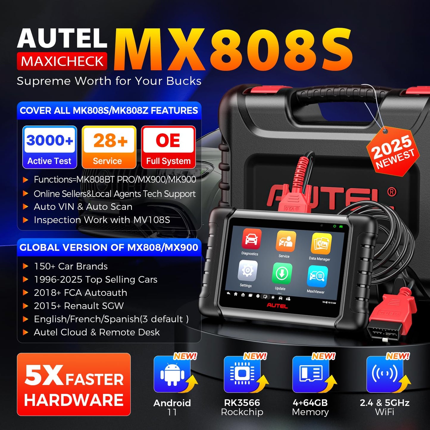 Autel MaxiCheck MX808S 2025 Bidirectional Scan Tool