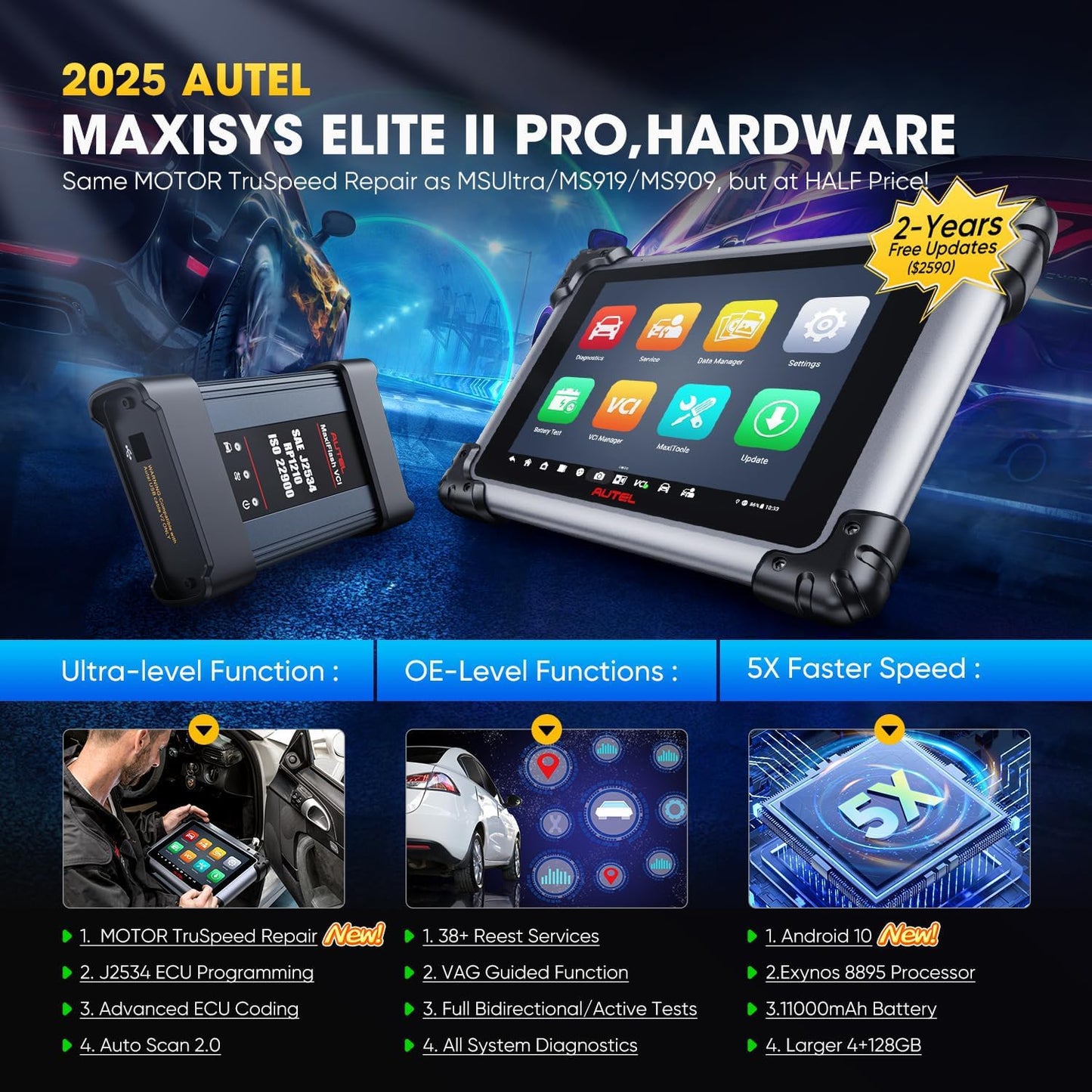 Autel MaxiSys Elite 2 PRO 2025 Scanner with ECU Programming