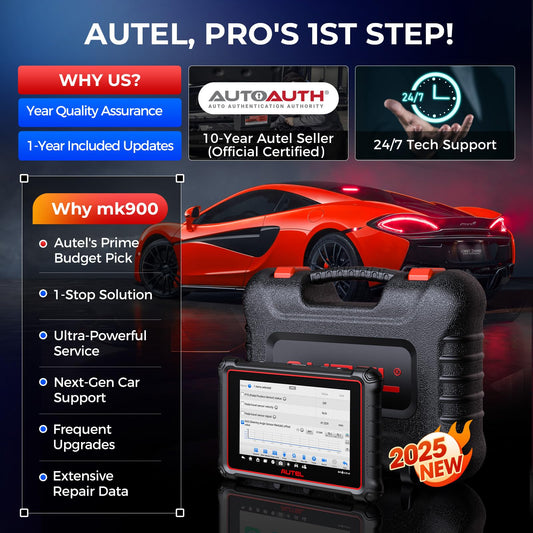 Autel MaxiCOM MK900 Diagnostic Scanner – 2025 Bidirectional Tool