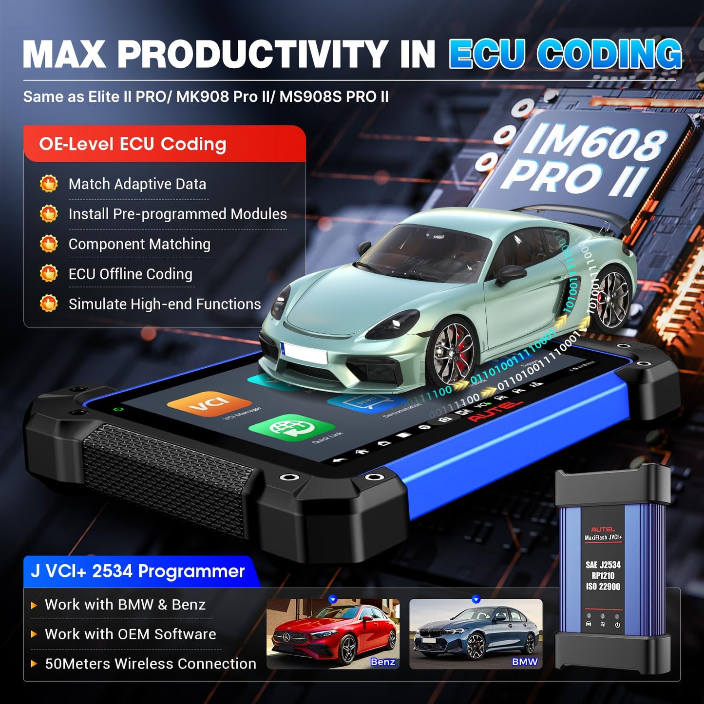 Autel MaxiIM IM608 PRO II 2025 Scanner with XP400 PRO & ECU Coding