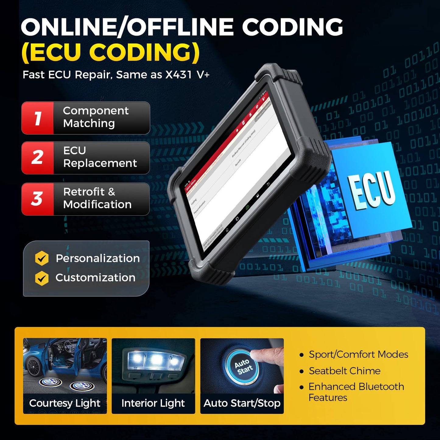 LAUNCH X431 PRO DYNO 2025 Scan Tool - ECU Coding & 38+ Services