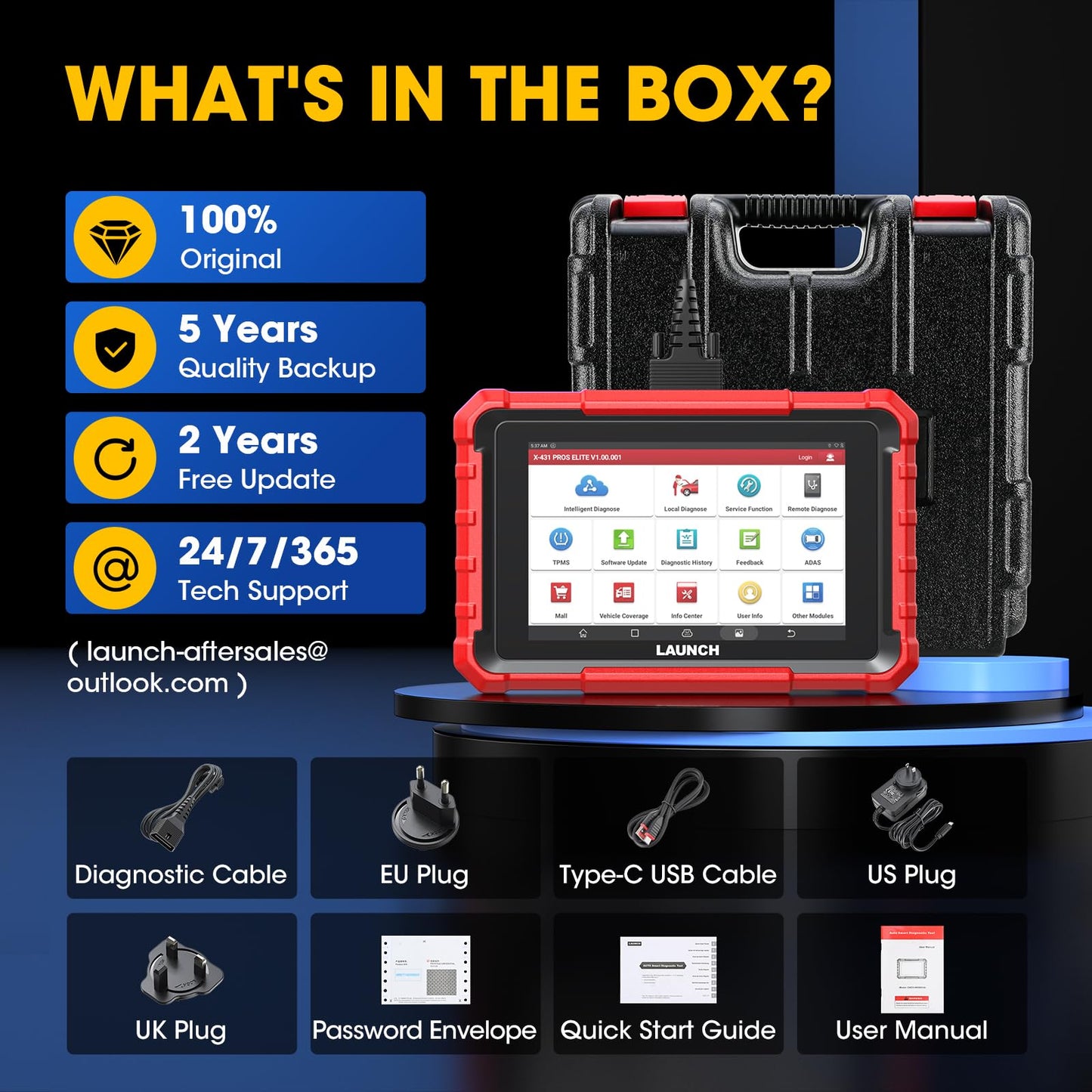 LAUNCH X431 PROS Elite 2025 OBD2 Scanner | 38+ Services & ECU Coding