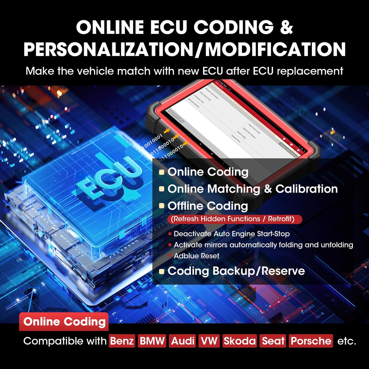 LAUNCH X431 PRO5 J2534 Reprogramming Tool with ECU Coding