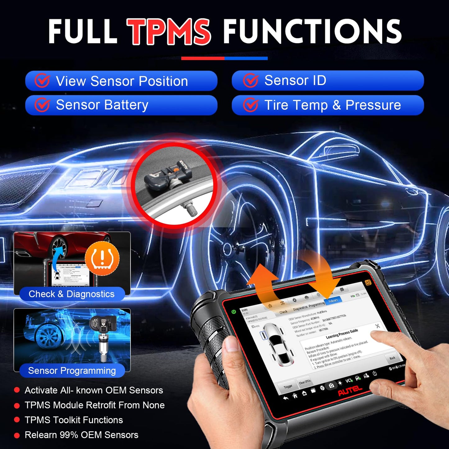 Autel MaxiPro MP900-TS Android 11 ECU Coding & TPMS Scanner