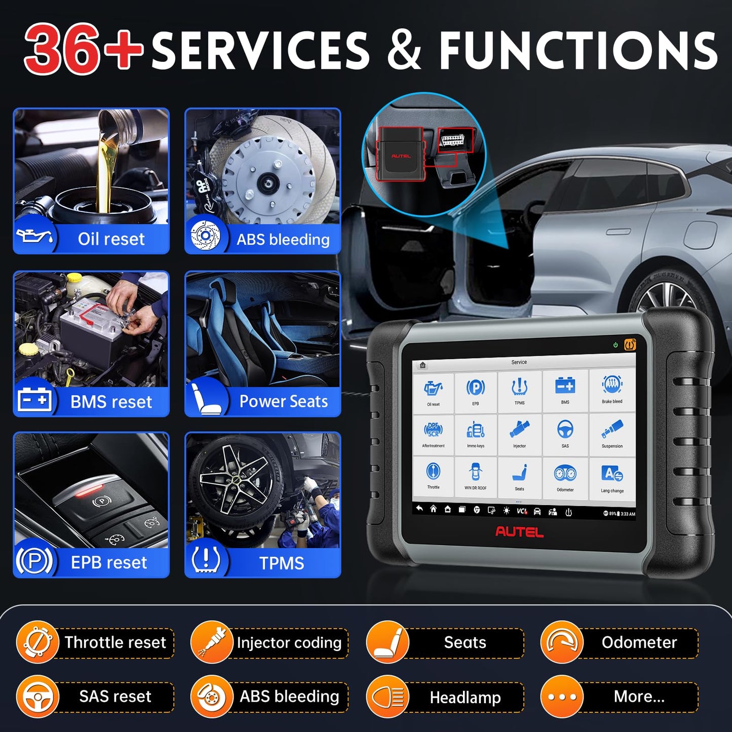 Autel MaxiPRO MP808Z-TS Scanner – 2025 ECU Coding & TPMS Tool
